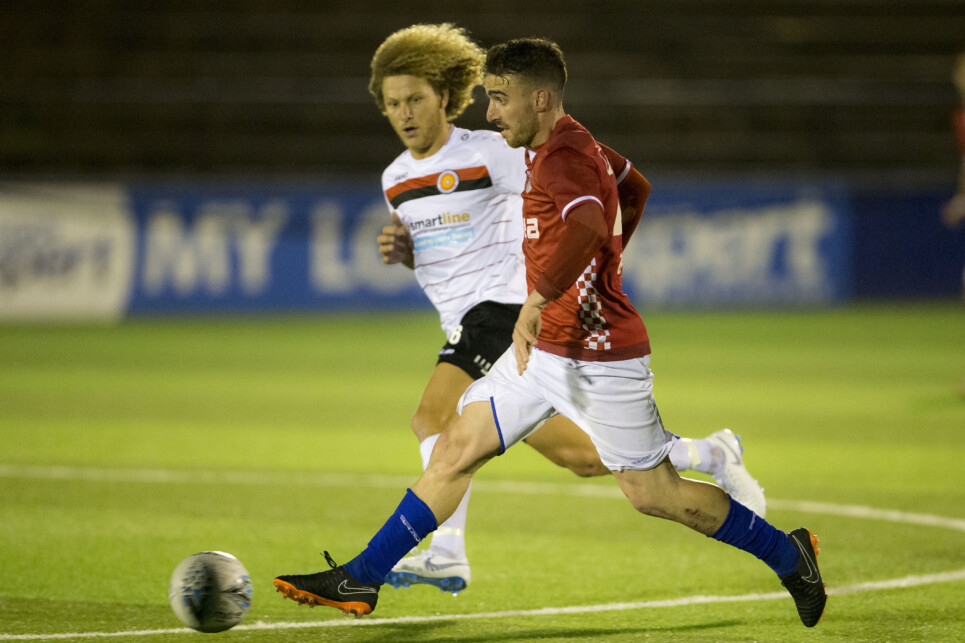 June 9, 2018, Edensor Park, Match action during the NPLNSW Men’s Round 14 match between the Sydney United 58 vs Rockdale City Suns at Sydney United Sports Centre (photos: Damian Briggs/FNSW)